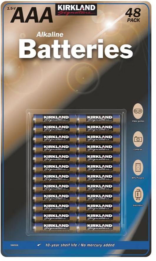 Kirkland Signature AAA Alkaline Batteries (48 pk)