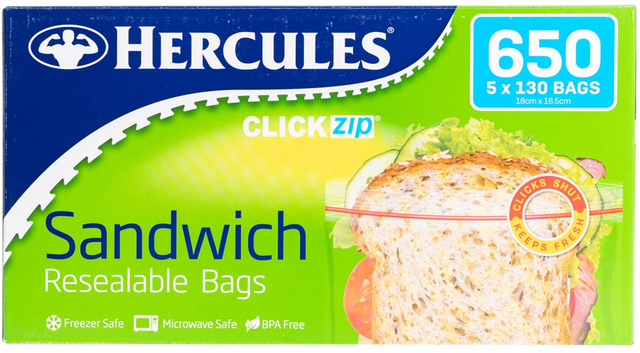 Hercules Sandwich Resealable Bags (650 pk)
