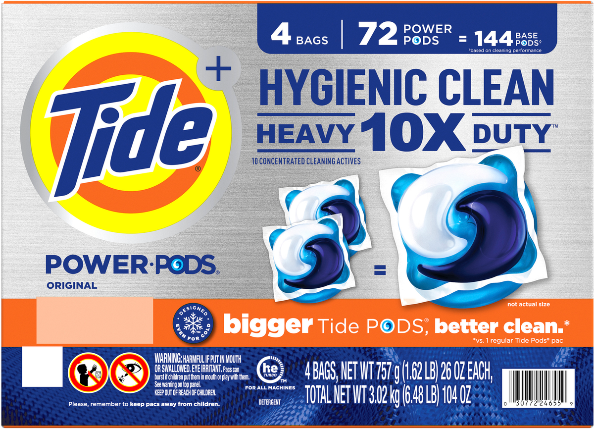 Tide Ultra Oxi Odor Eliminator Power Pods (72 pk)