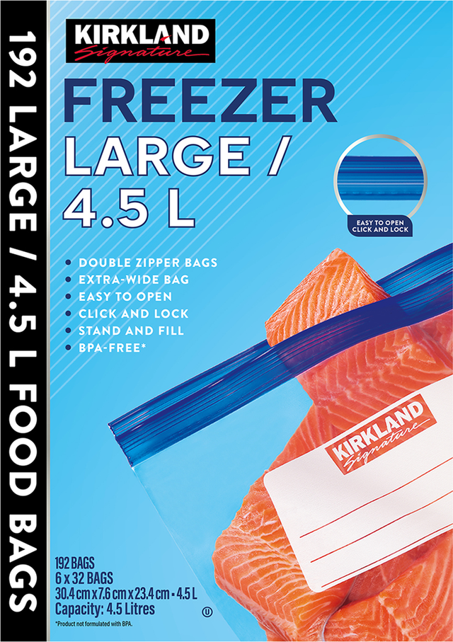 Kirkland Signature Freezer Large Bags (4.5 L)