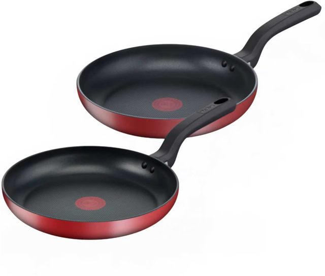 Tefal Red Delight 24cm & 28cm Frypan Set (2 pk)
