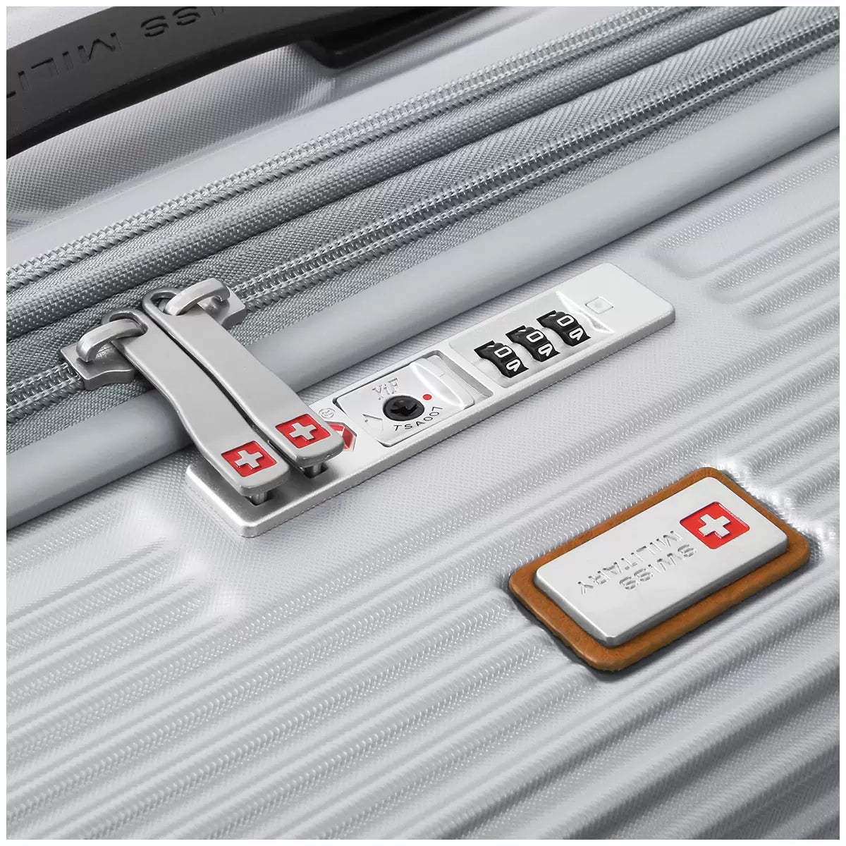 Swiss Military Carry On Luggage Chrome Silver