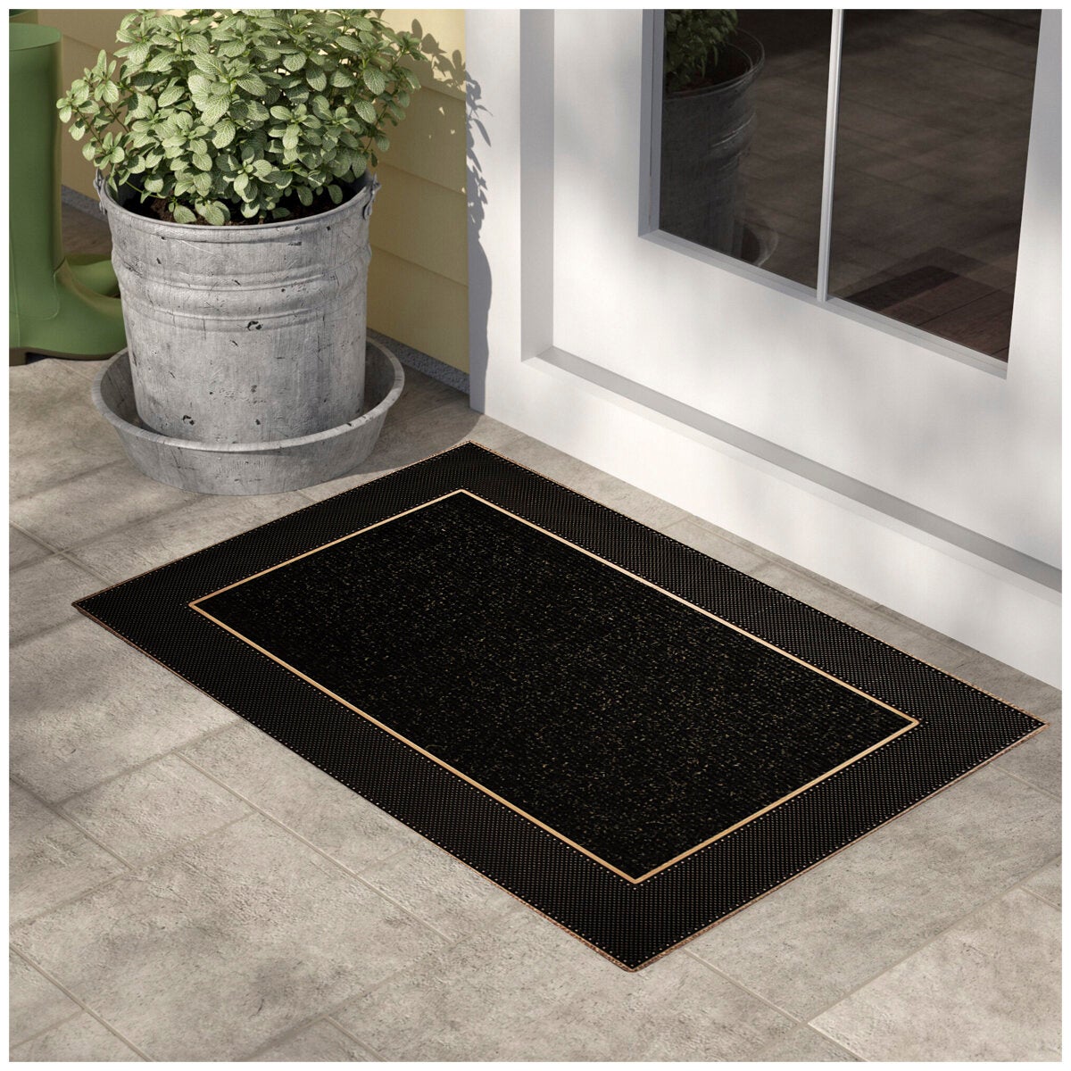 Modern Homes Rain Design Floor Mat 60 x 90cm Brown