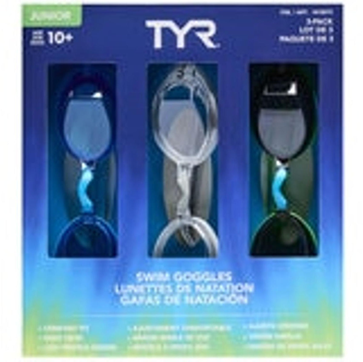 TYR Junior Goggles (3 pk)