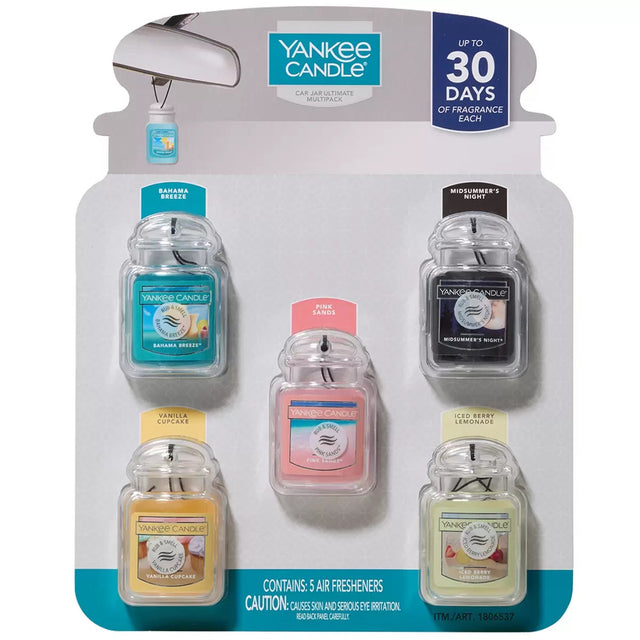 Yankee Candle Car Jar Ultimate Air Freshener Variety 5 Pack