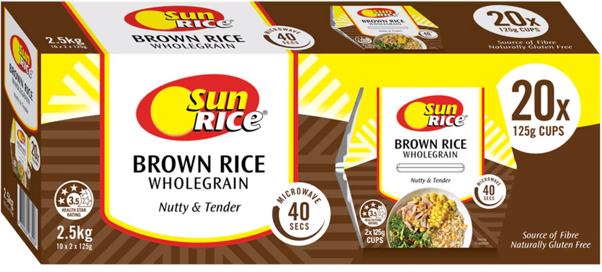 Sunrice Brown Rice (125 g x 20 pk)