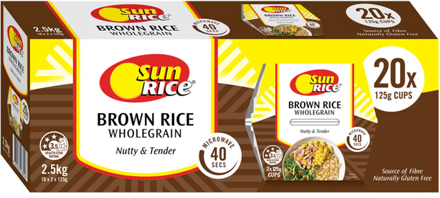 Sunrice Brown Rice (125 g x 20 pk)