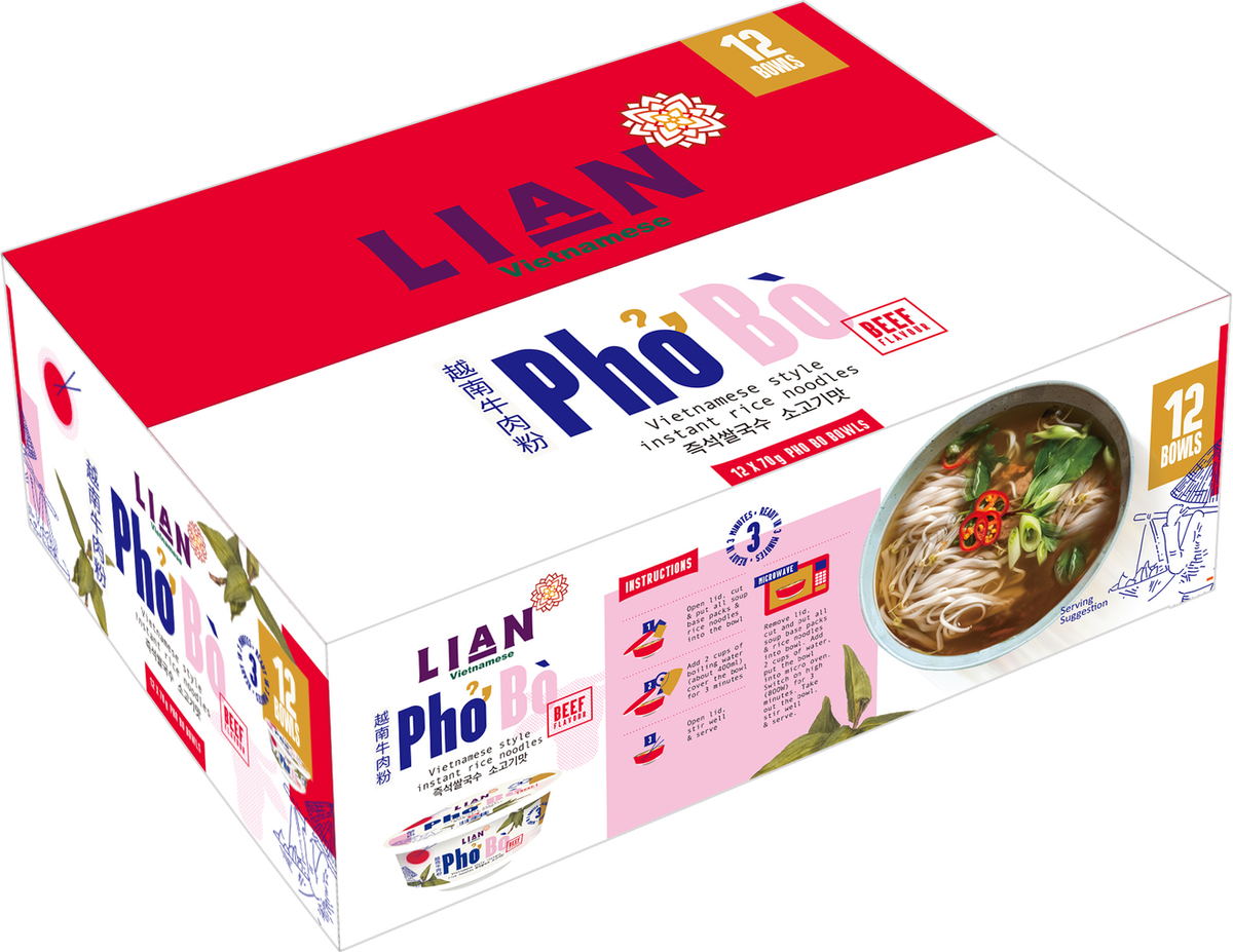 Lian Pho Bo Rice Noodles (70 g x 12 pk)