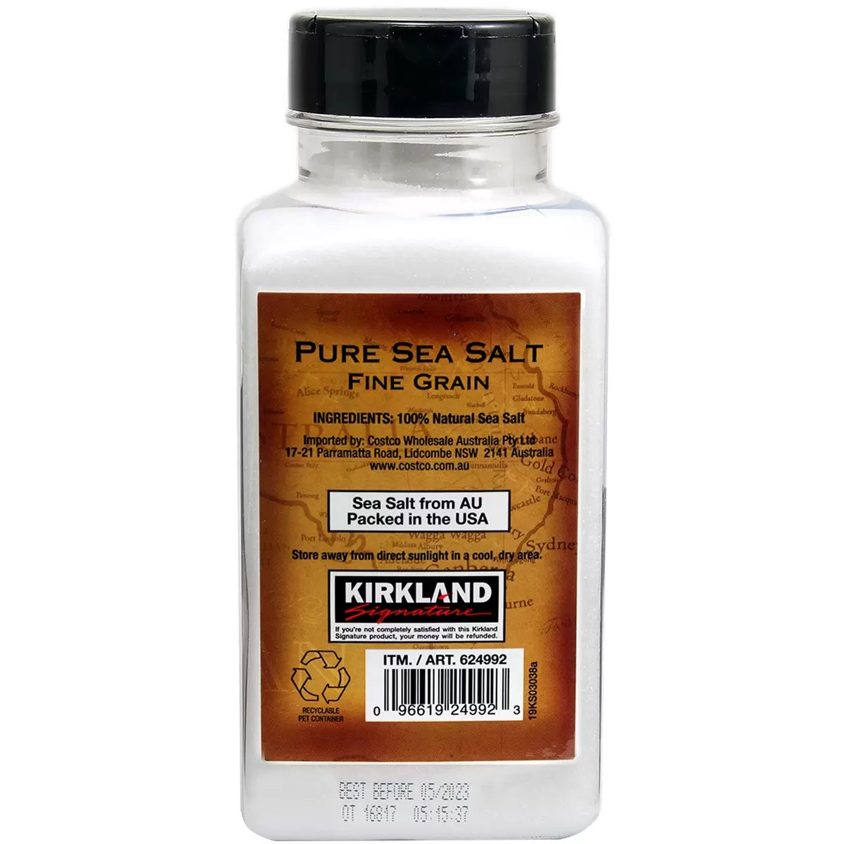 Kirkland Signature Pure Sea Salt Fine Grain 850g