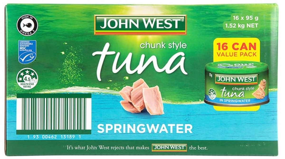 John West Tempters Tuna in Springwater (95 g x 16 pk)