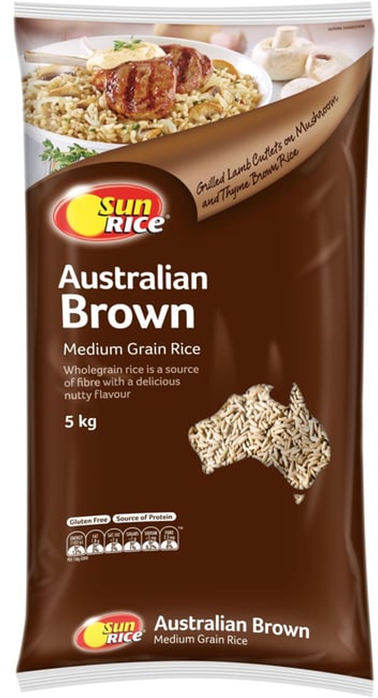 SunRice Medium Grain Brown Rice (5 kg)
