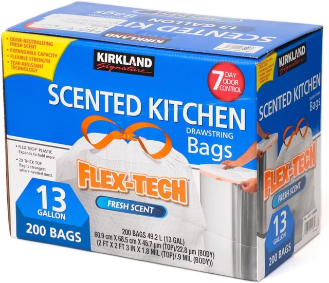 Kirkland Signature Scented Kitchen Drawstring Bags (200 pk)