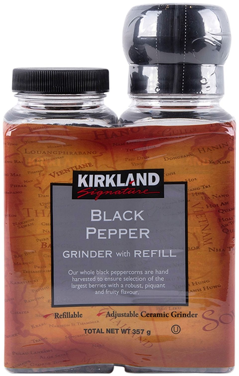 Kirkland Signature Black Pepper Grinder and Refill (357 g)