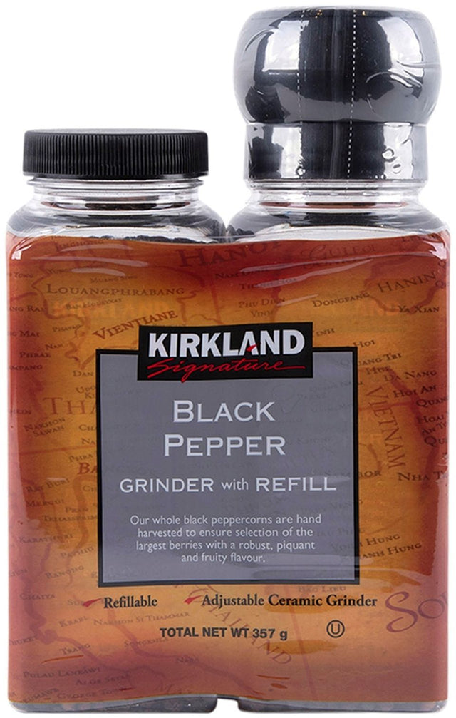 Kirkland Signature Black Pepper Grinder and Refill (357 g)