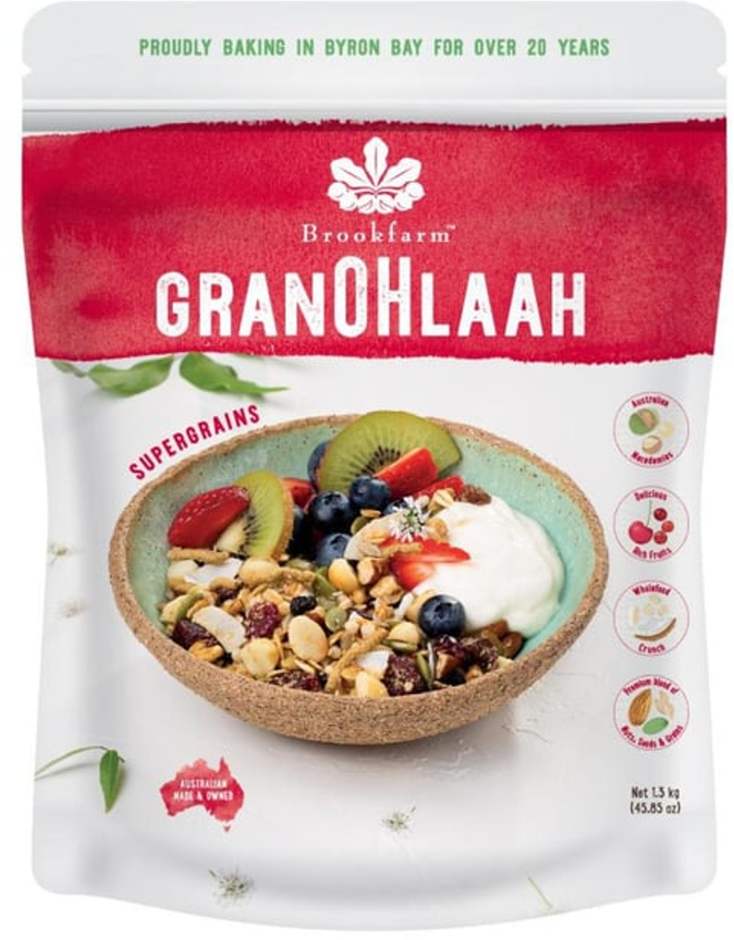 Brookfarm Supergrains Granola with Cranberries & Cherries (1.3 kg)