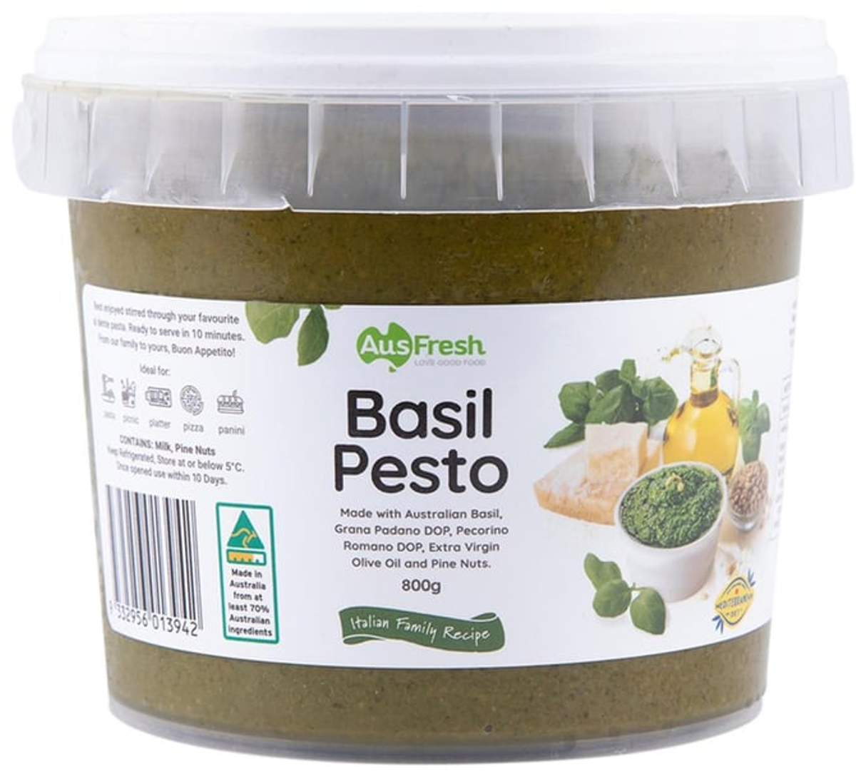 Ausfresh Traditional Basil Pesto (800 g)