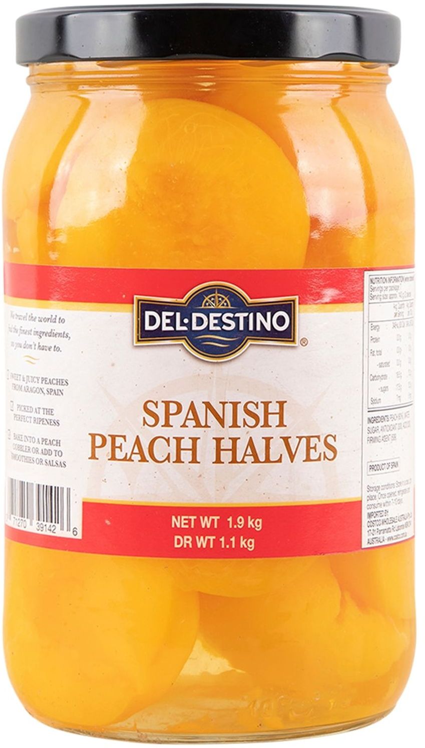 Del Destino Spanish Peach Halves (1.19 kg)