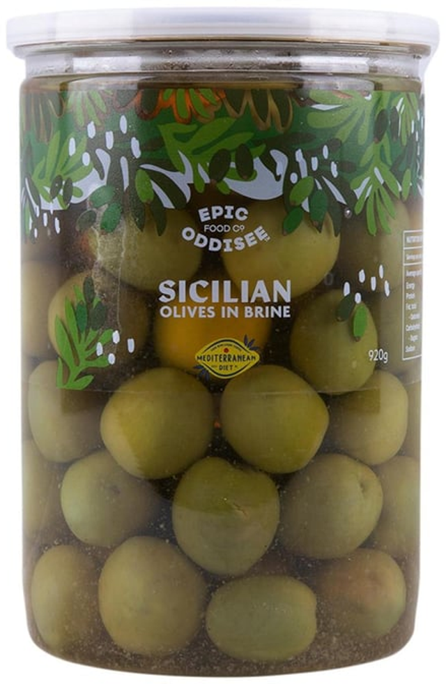 Epic Oddisee Food Co. Sicilian Olives in Brine (920 g)