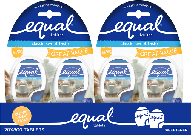 Equal Tablets Sweetner (400 pk x 2 pk)