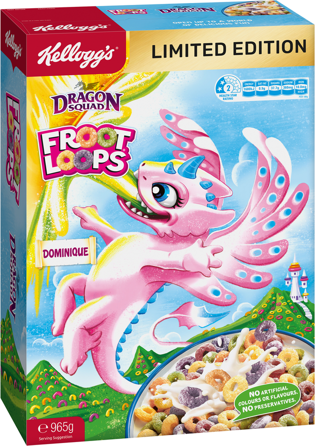 Kellogg's Dragon Squad Froot Loops Snacks (965 g)