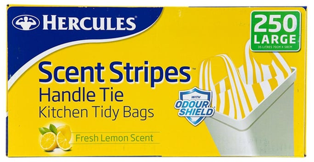 Hercules Large Kitchen Tidy Bags Fresh Lemon Scent