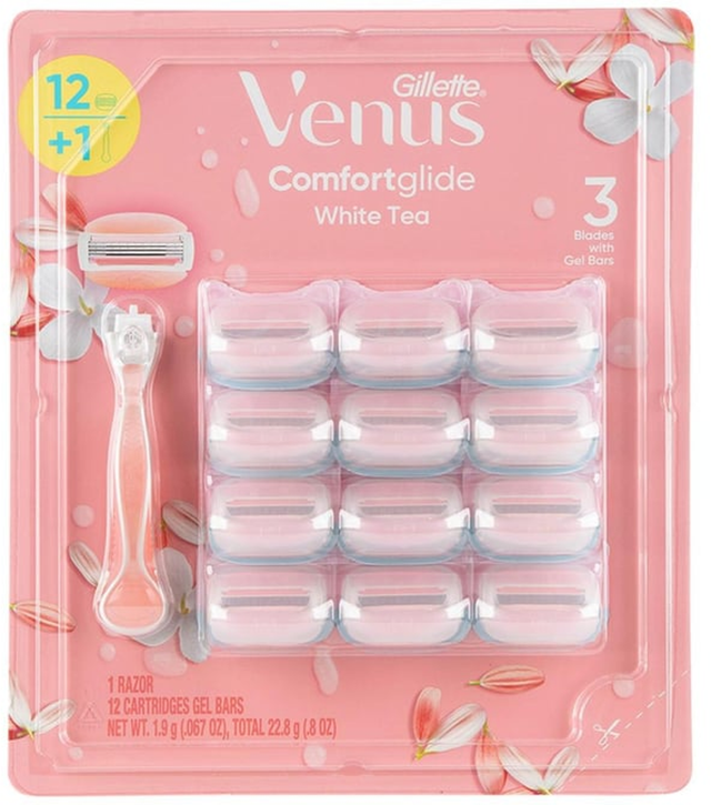 Gillette Venus Comfortglide Handle Razor + 12 Cartridges
