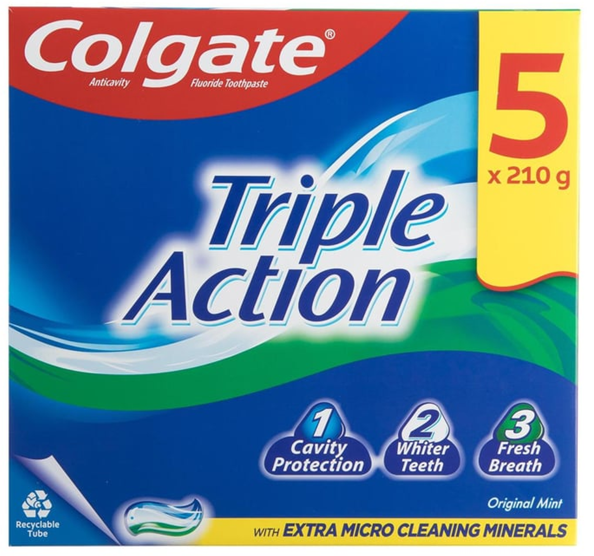 Colgate Triple Action Toothpaste (210 g x 5 pk)