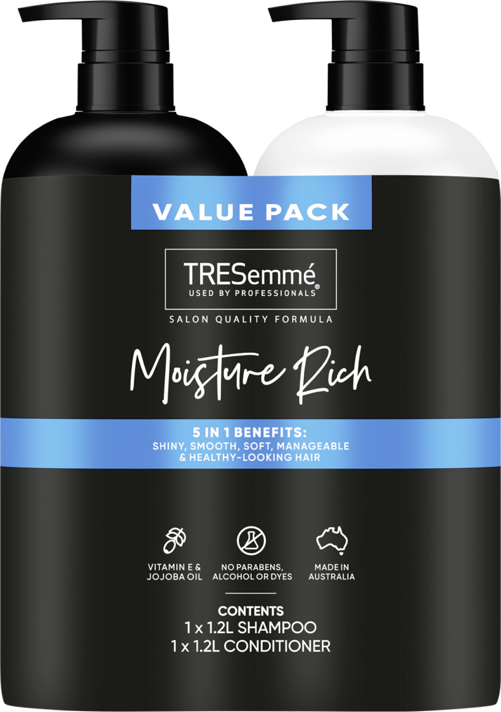 TRESemmé Shampoo & Conditioner Moisture Rich (1.2 L x 2 ct)