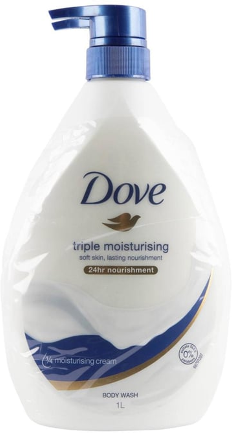 Dove Triple Moisture Body Wash (1L x 2 pk)