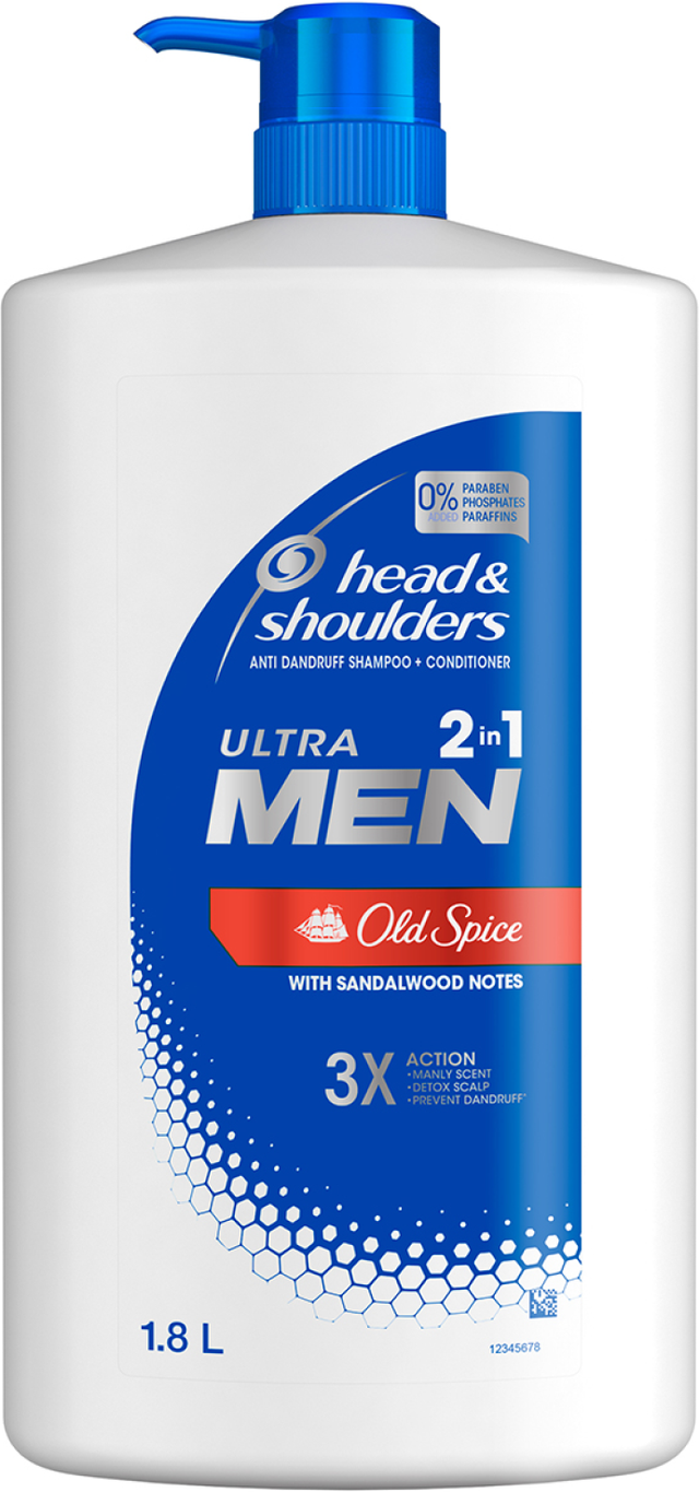 Head & Shoulders Ultra Men Old Spice 2-in-1 Shampoo & Conditioner (1.8 L)