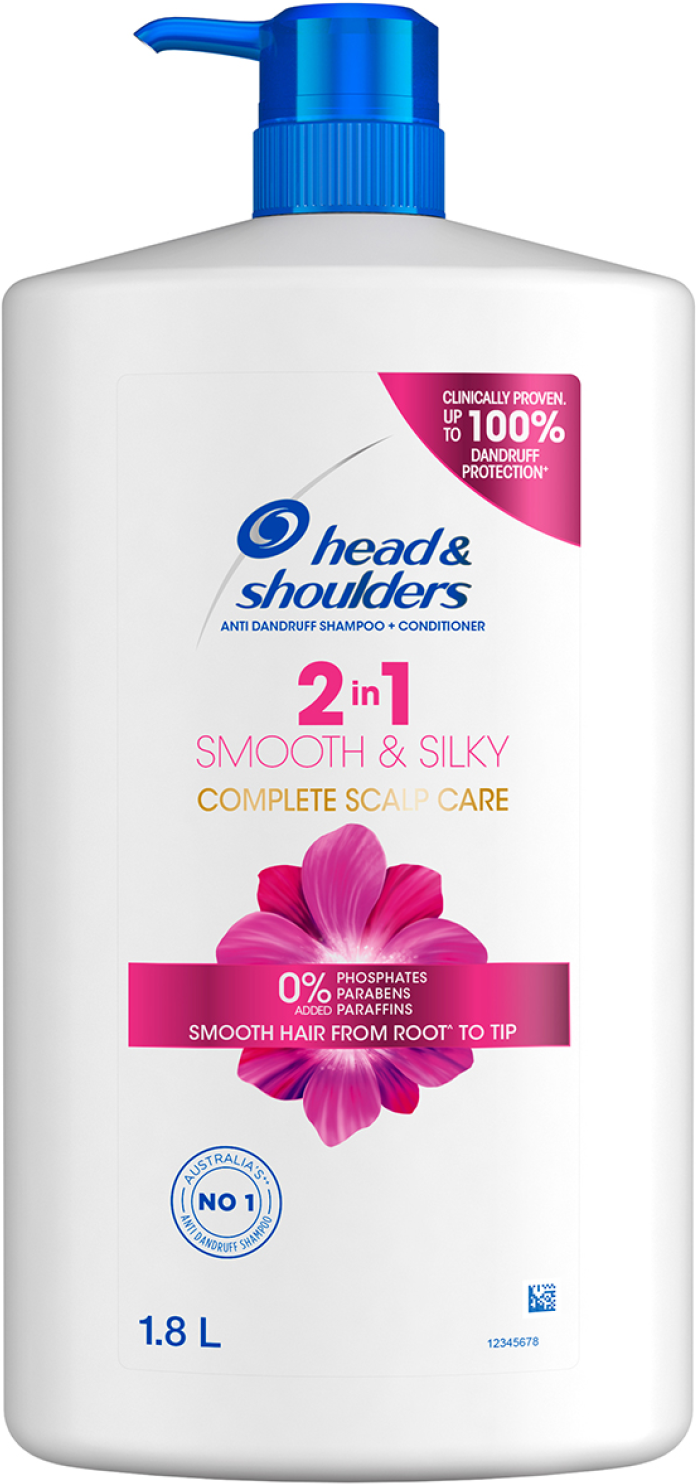Head & Shoulders Smooth & Silky 2-in-1 Shampoo & Conditioner (1.8 L)