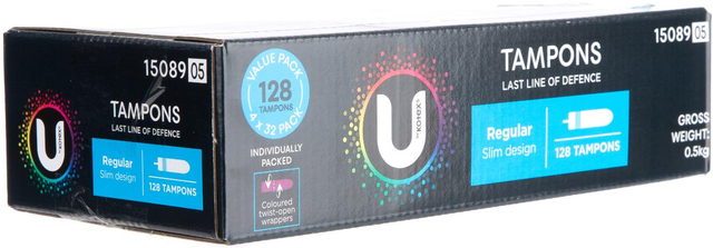 U by Kotex Regular Tampon (128 pk)