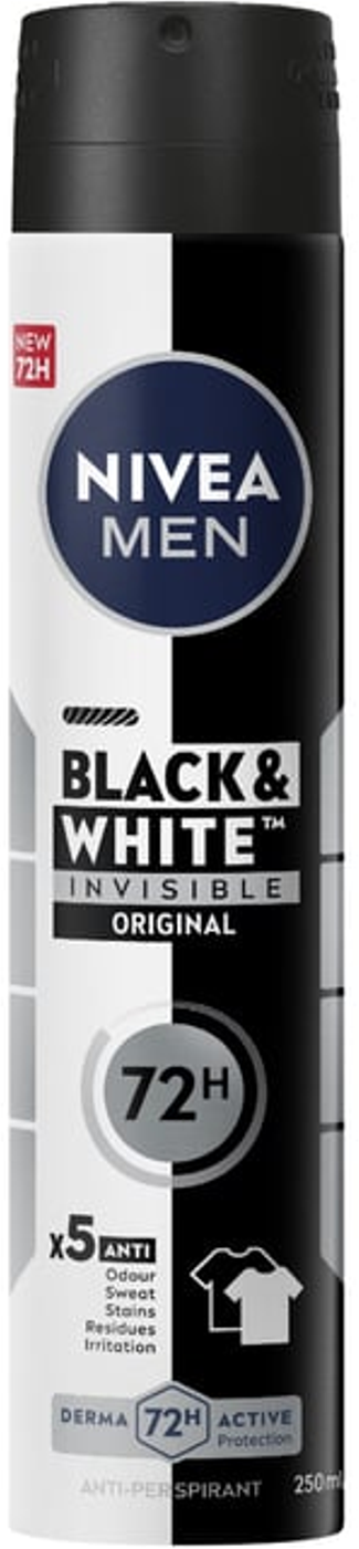 Nivea Men Black & White Original Deodorant (250 ml x 6 pk)