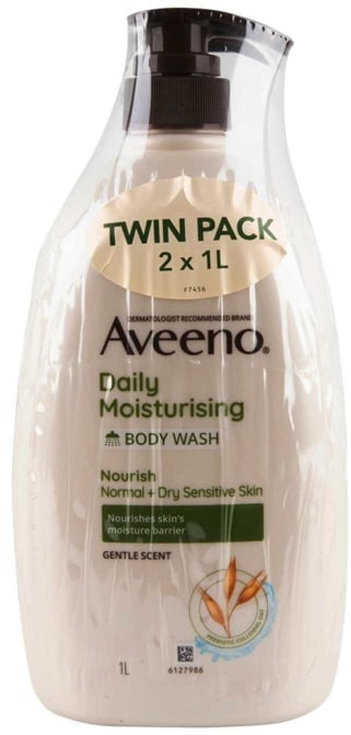 Aveeno Daily Moisturizing Body Wash (1 L x 2 pk)
