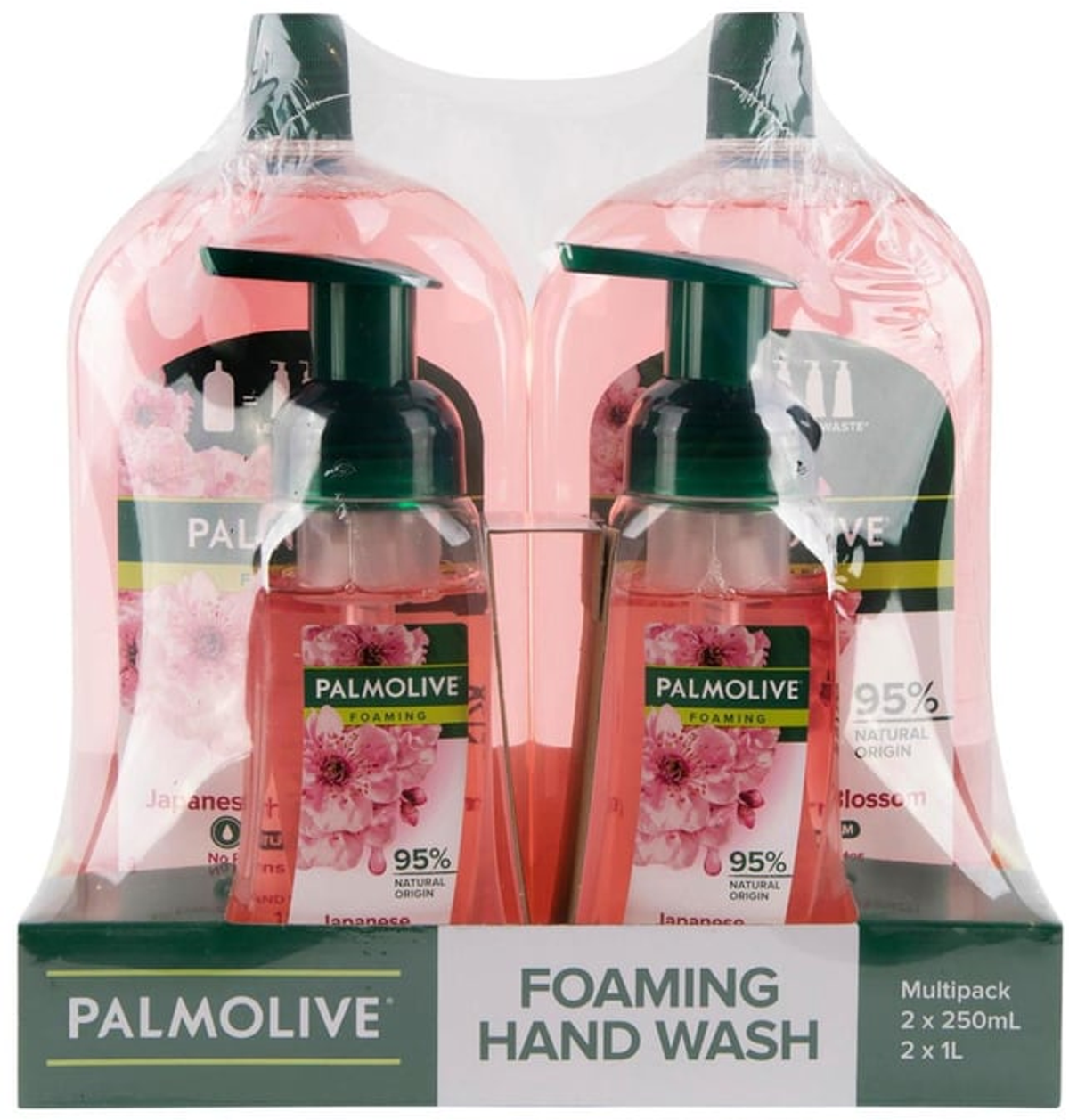 Palmolive Foaming Hand Wash Pump + Refill (2 x 1 L + 250 ml x 2 pk)