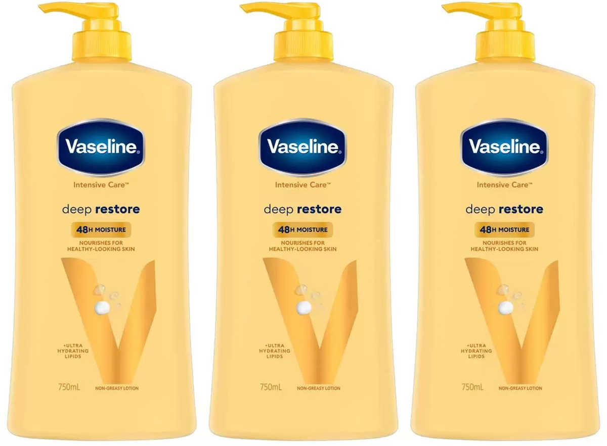 Vaseline Intensive Care Deep Restore Body Lotion (750 ml x 3 pk)