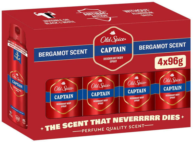 Old Spice Captain Deodorant Spray (96 g x 4 ct)