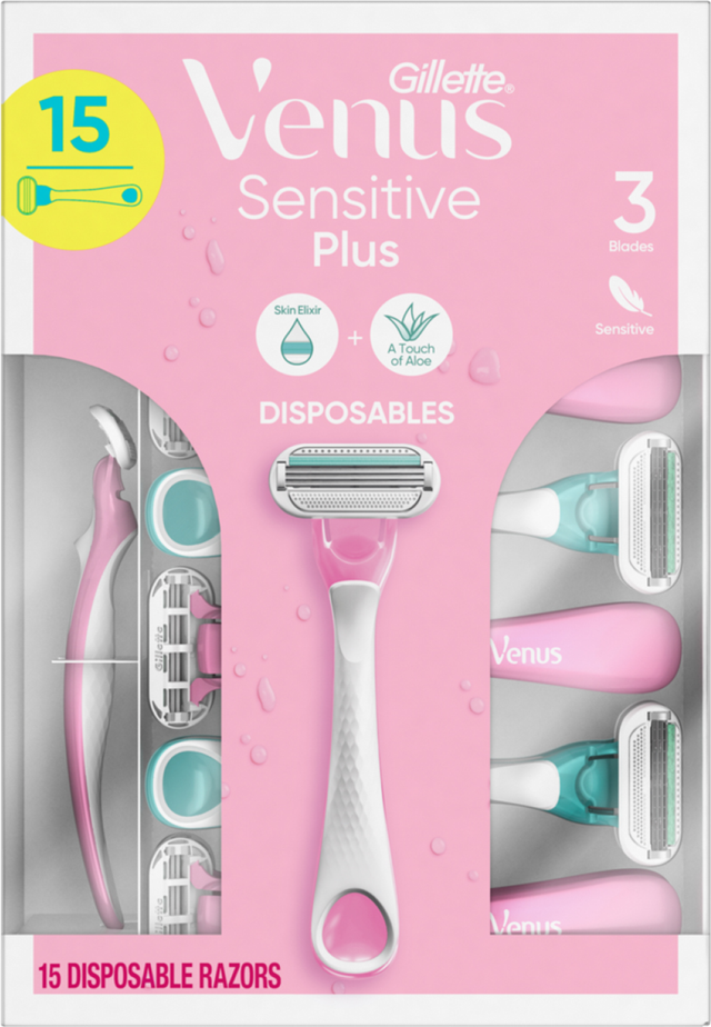 Gillette Venus Sensitive Disposable Razors (15 pk)