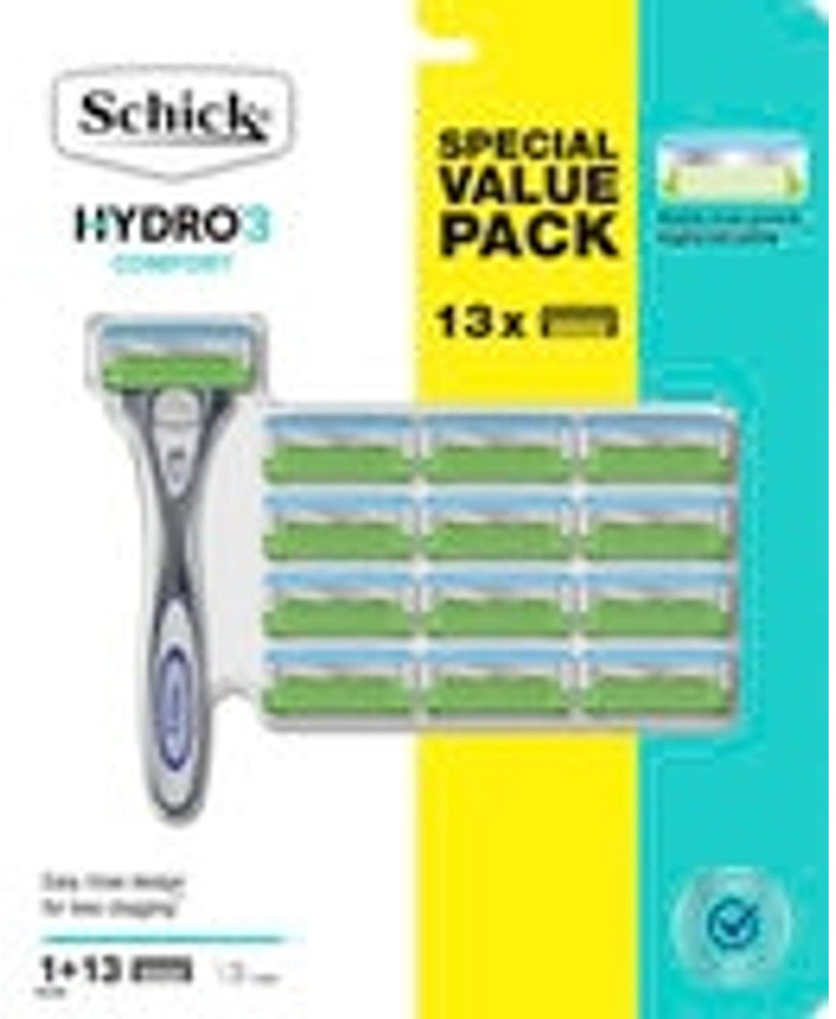 Schick Hydro3 Comfort Razor and 13 Cartridges (1 ea)