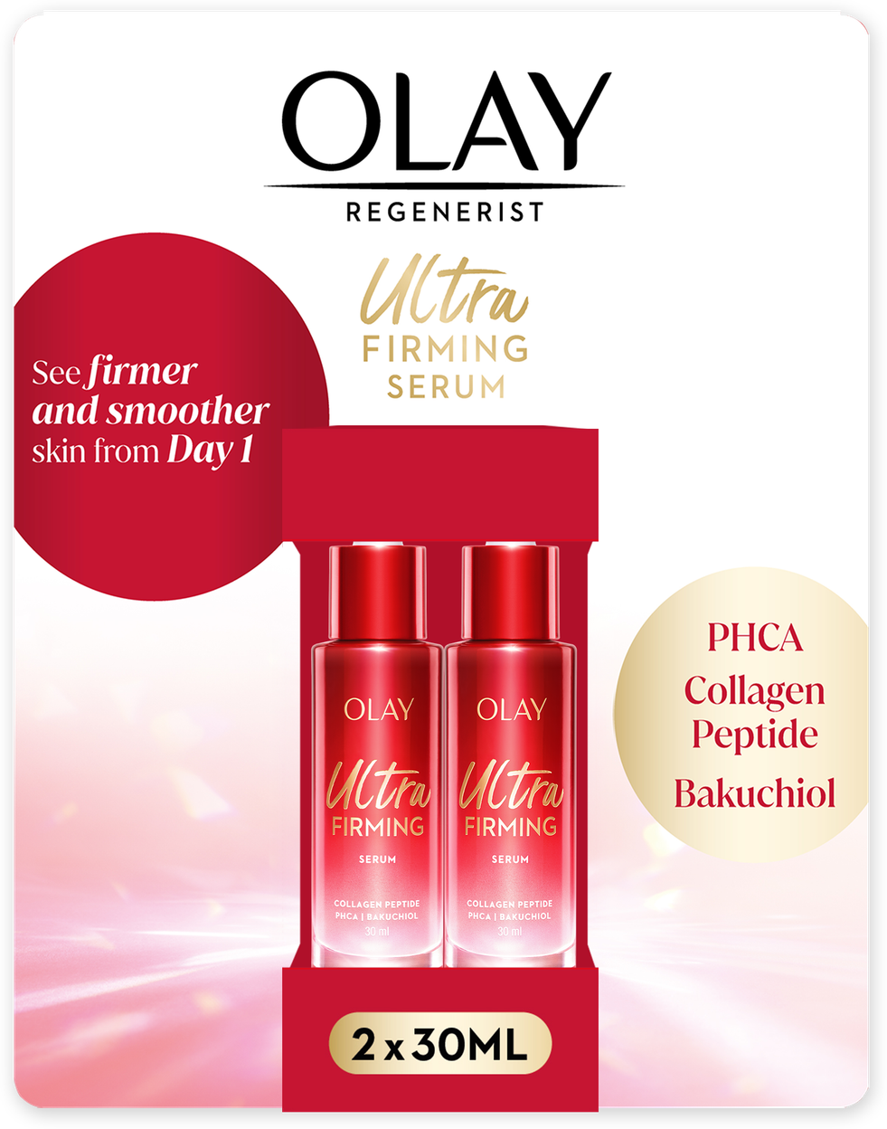 Olay Ultra Firming Face Serum (30 ml x 2 pk)