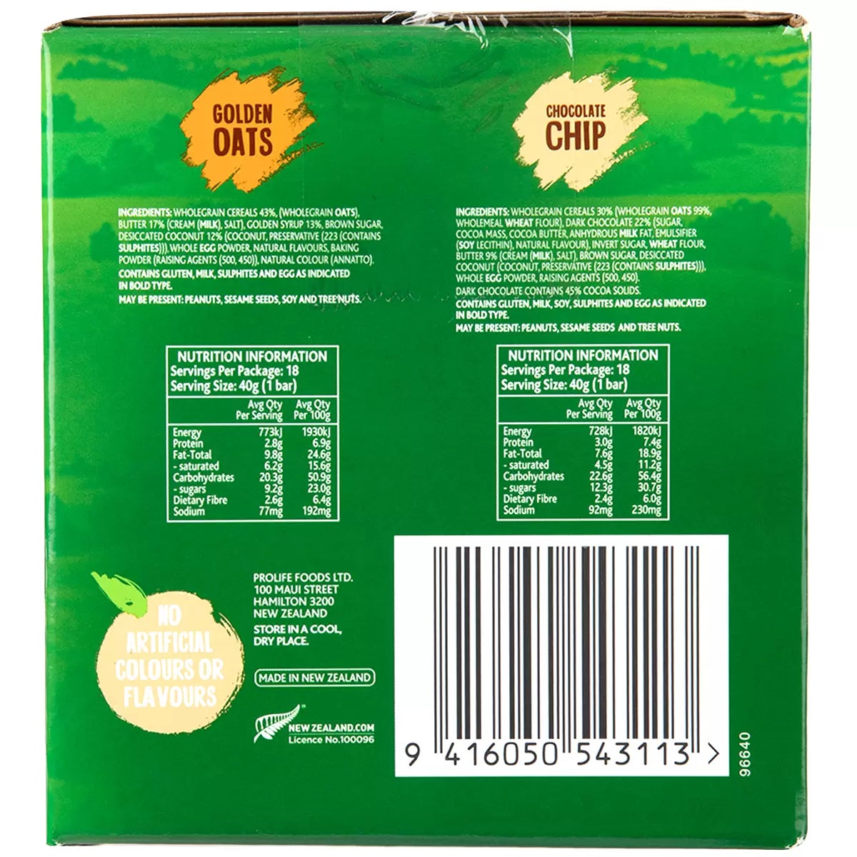 Mother Earth Baked Oaty Slices 36 x 40g