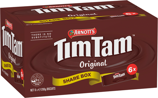 Arnott's Tim Tam Cookies (200 g x 6 pk)
