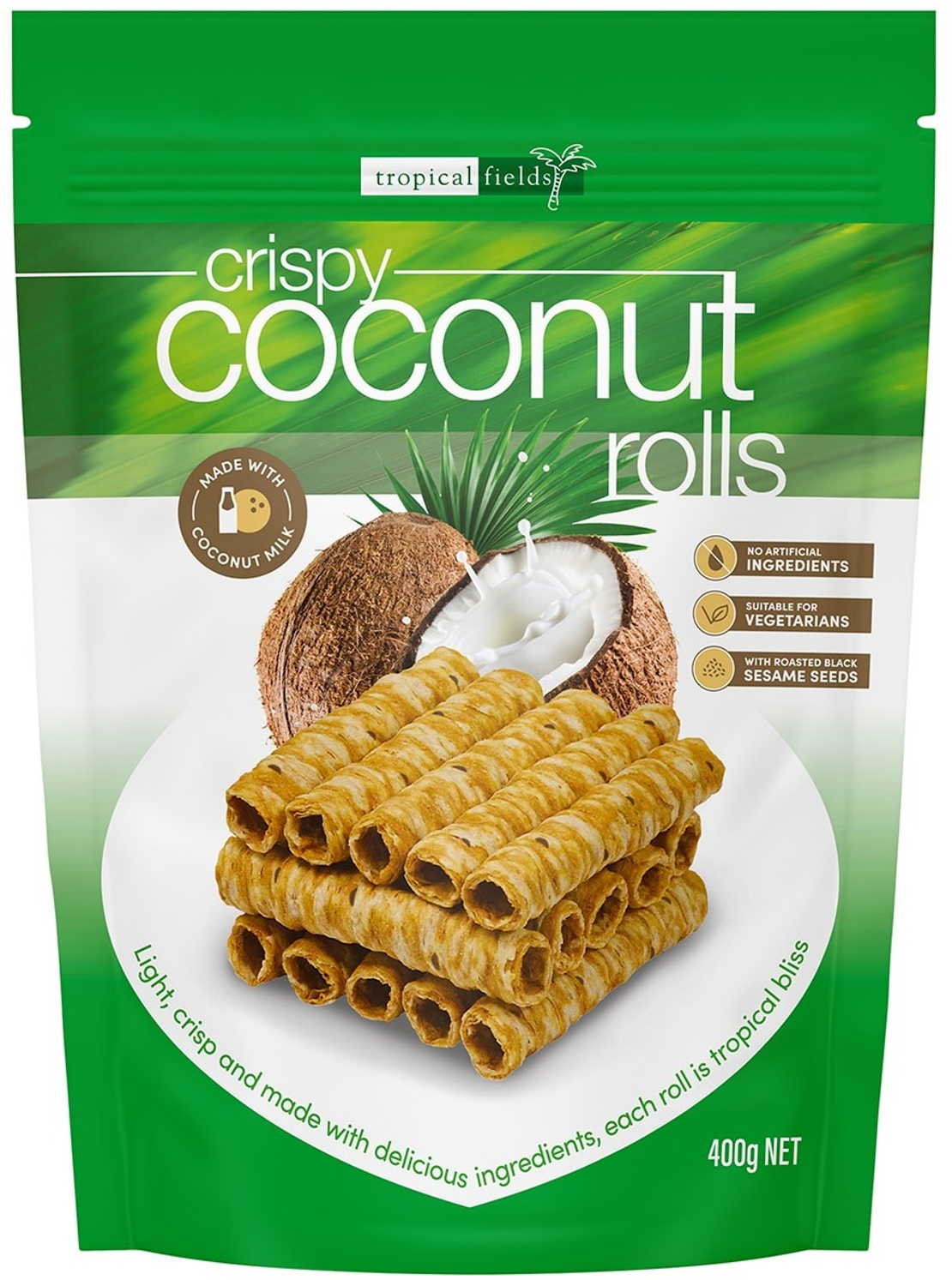 Tropical Fields Crispy Coconut Rolls (400 g)