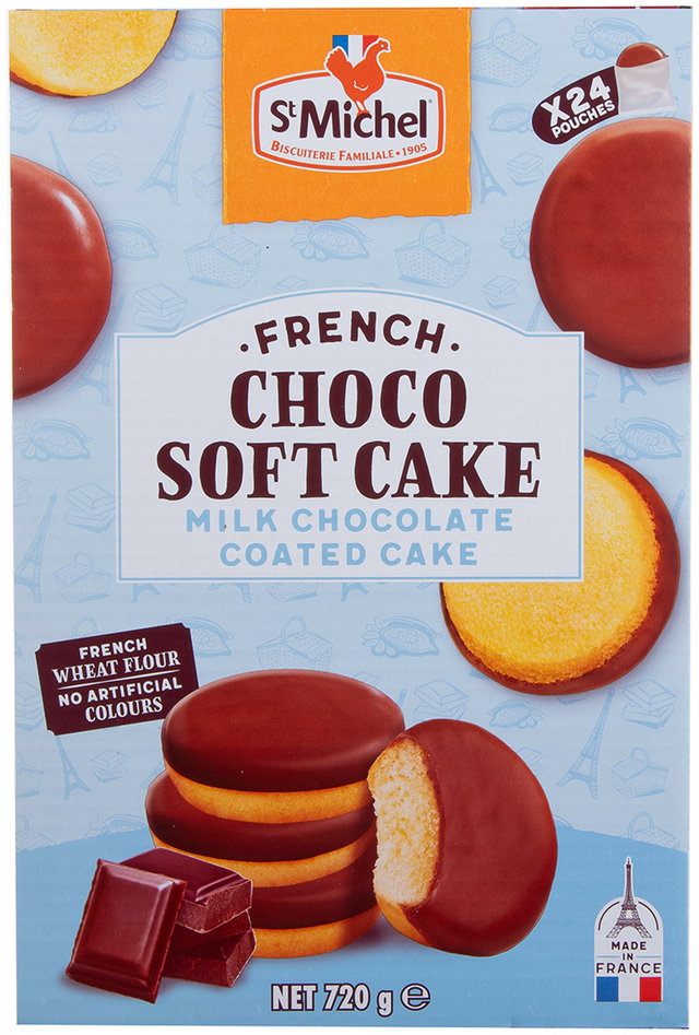 St Michel Coated Soft French Chocolate Milk Cake (720 g)