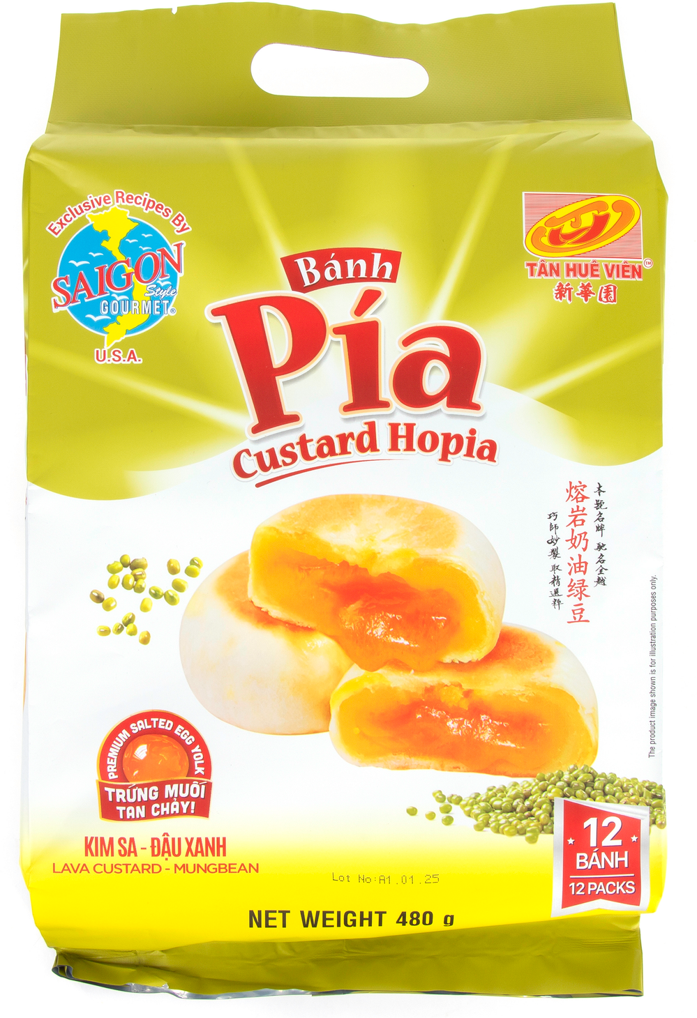 Banh Pia Custard Hopia Cake (480 g)