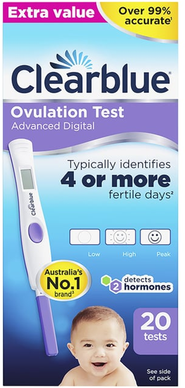 Clearblue Advanced Digital Ovulation Kit Test (20 pk)