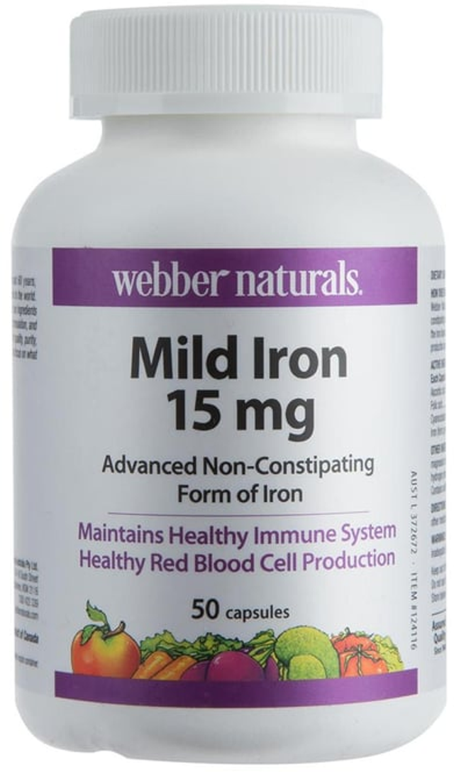 webber naturals Mild Iron 15mg capsules (50 pk)