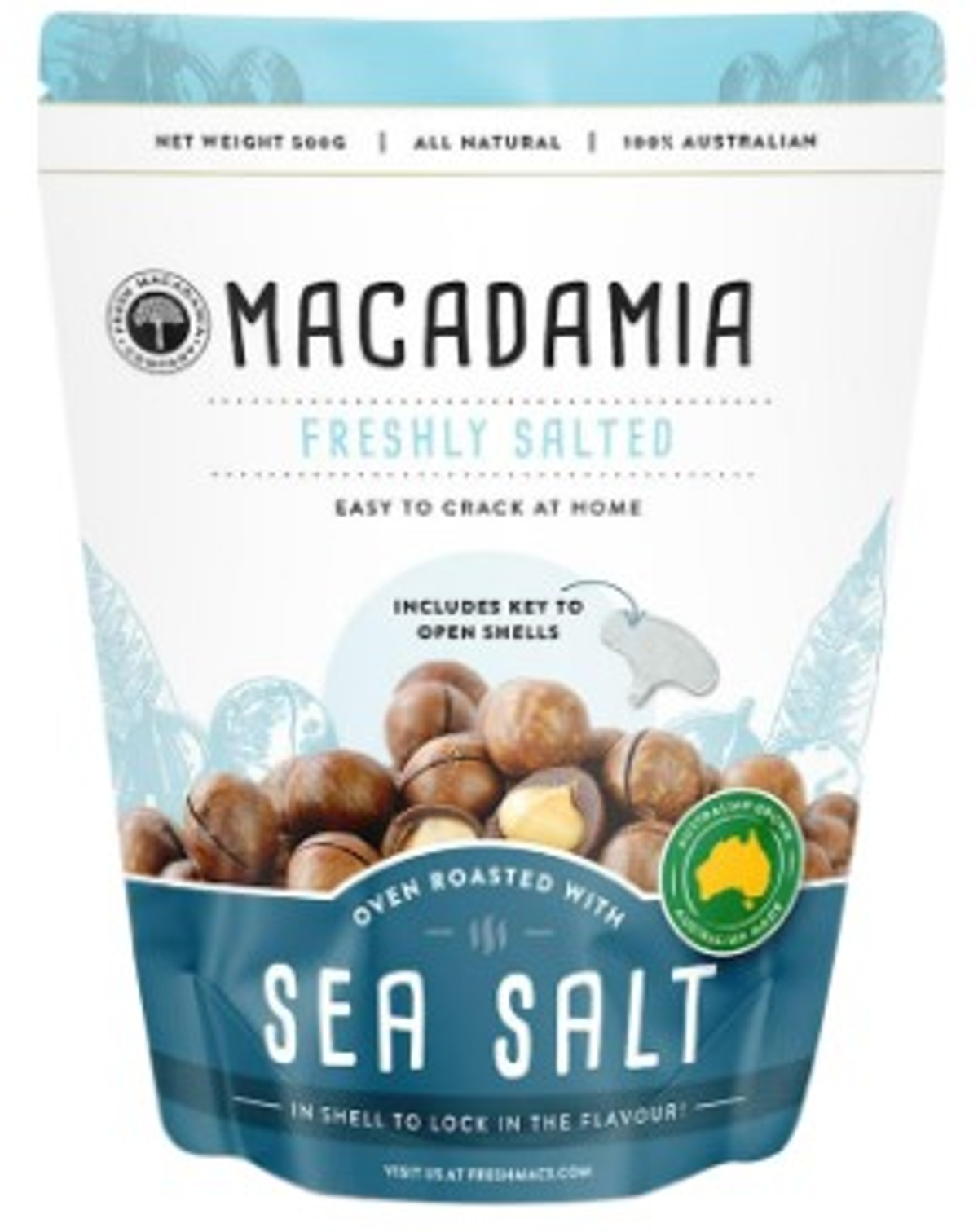 Fresh Macadamia Company Sea Salt Inshell Macadamias (500 g)