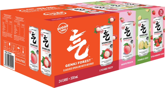 Genki Forest Mixed Flavour Sparkling Water (330 ml × 24 pk)