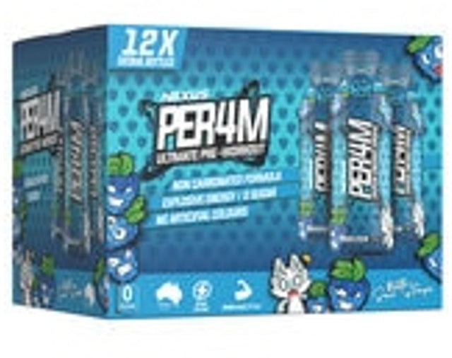 Nexus Per4M Pre-Workout Non-Carbonated Sports Drink (500 ml × 12 pk)